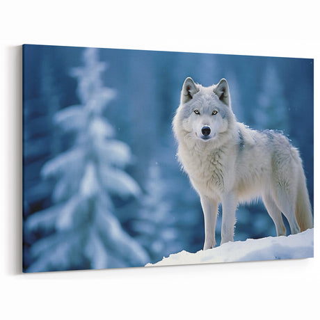 Winter Wolf Art - Serene Canvas, Framed, and Acrylic Prints