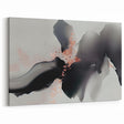 Minimalist Abstract Strokes Art - Black, Gray, and Rose Gold Canvas