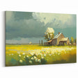 Rustic Cottage Canvas Print - Scenic Countryside Wall Art Decor