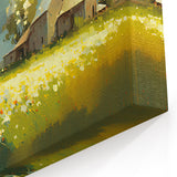 Rustic Cottage Canvas Print - Scenic Countryside Wall Art Decor