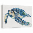 Serene Turtle Wall Art - Marine Life Canvas Print for Coastal Decor