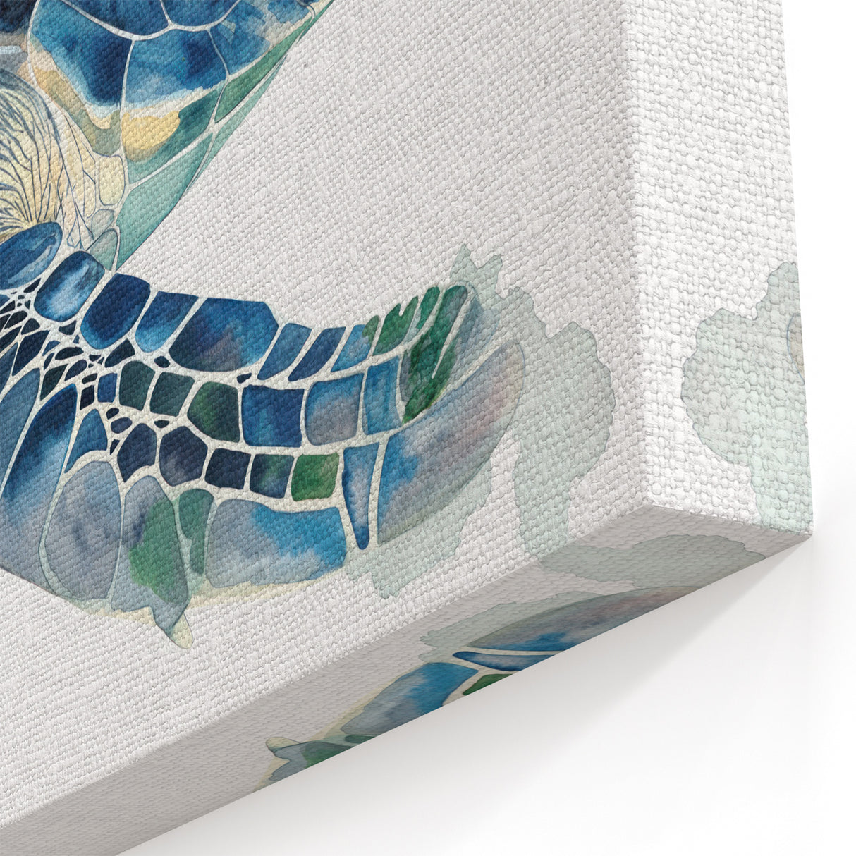 Serene Turtle Wall Art - Marine Life Canvas Print for Coastal Decor