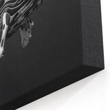 Abstract Whale Wall Art - Black & White Canvas Print - Modern Decor