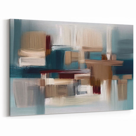 Contemporary Strokes and Lines Abstract Art | Urban Chic Canvas