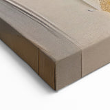 Warm Neutral Abstract Strokes - Contemporary Line Art on Canvas