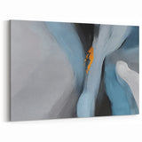 Blue and Gray Abstract Line Art - Contemporary Strokes Canvas Print