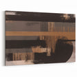 Geometric Strokes and Lines Art | Urban Chic Metallic Bronze Canvas
