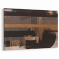 Geometric Strokes and Lines Art | Urban Chic Metallic Bronze Canvas