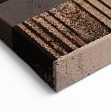 Geometric Strokes and Lines Art | Urban Chic Metallic Bronze Canvas