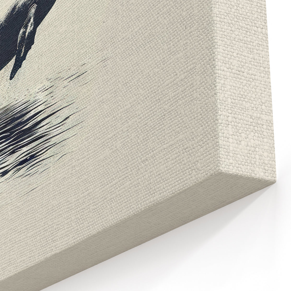 Minimalist Whale Wall Art - Black & White Canvas Print - Modern Decor