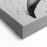 Geometric Whale Wall Art - Nautical Decor - Canvas & Framed Print