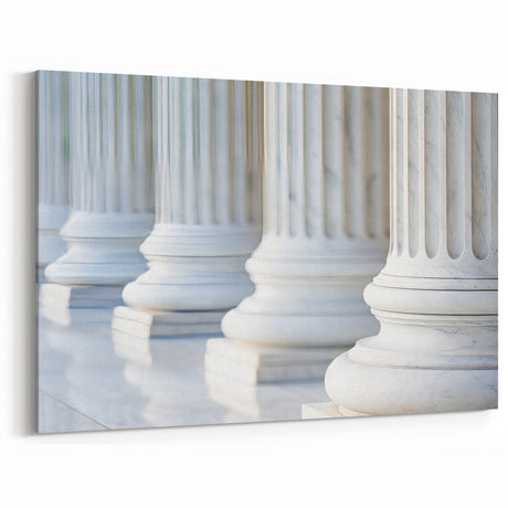 Sleek Marble Columns Wall Art - Classical Canvas & Framed Print