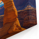 Delicate Arch Sunset Wall Art - Vibrant Canyon Landscape Canvas Print