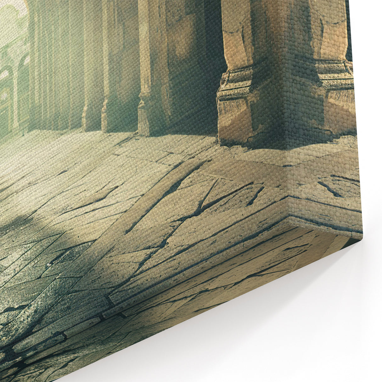 Historic Arches Wall Art - Timeless Stone Corridor Canvas & Framed Print