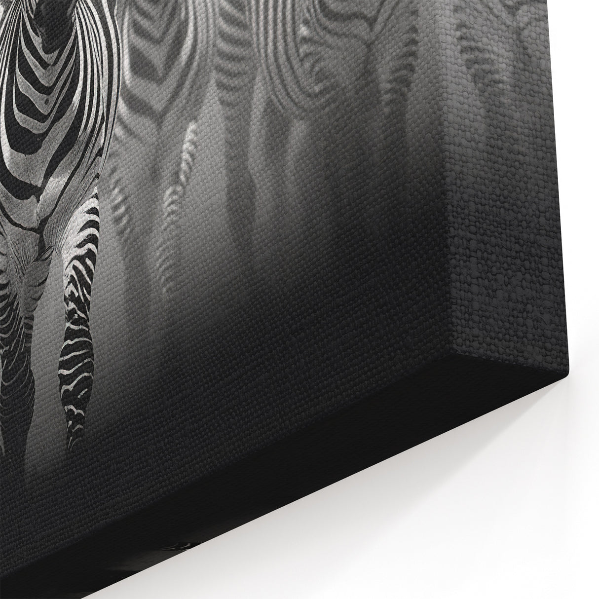 Dynamic Zebra Herd Wall Art - Black and White Safari Canvas Print