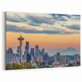 Seattle Skyline Panorama Art | Vibrant Cityscape Wall Decor