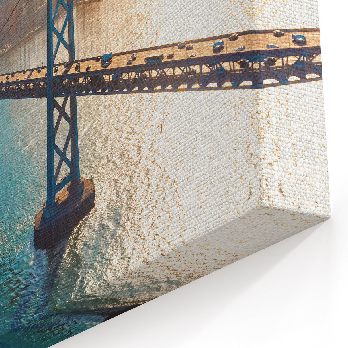 San Francisco Skyline Art | Golden Hour Cityscape with Bay Bridge | Canvas