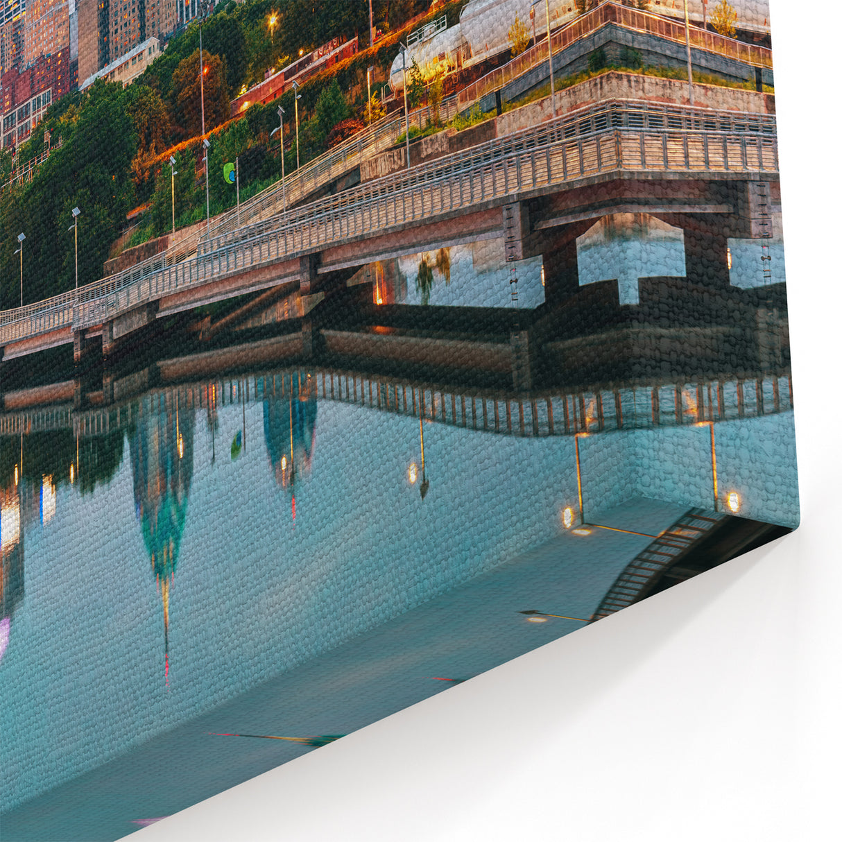 Philadelphia Cityscape Art - Vibrant Skyline with Reflections Print