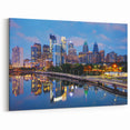 Philadelphia Skyline Photography - Twilight Cityscape Reflections Art
