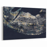 Contemporary Line Art with Textured Gold - Abstract Strokes Canvas