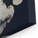 Abstract Organic Shapes with Gold Highlights - Modern Art Canvas