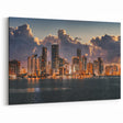 Miami Night Skyline Art: Captivating Downtown Miami Cityscape on Canvas