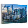 Miami Skyline Wall Art: Vibrant Downtown Miami Cityscape on Canvas