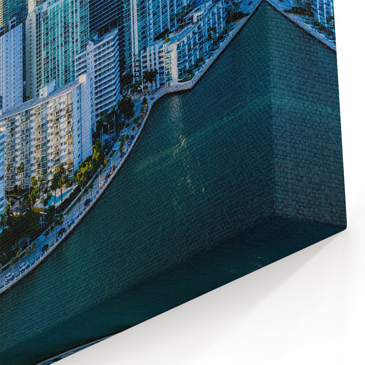 Miami Skyline Wall Art: Vibrant Downtown Miami Cityscape on Canvas