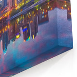 Minneapolis Skyline Art - Vibrant Cityscape with Stunning Sunset Reflections