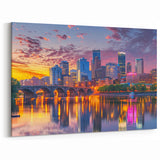 Minneapolis Skyline Panorama - Vibrant Cityscape Art Prints for Home Decor