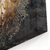 Rustic Autumn Leaf Art - Detailed Textured Botanical Wall Canvas