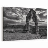Majestic Natural Arch Wall Art - Dramatic Black and White Landscape Print
