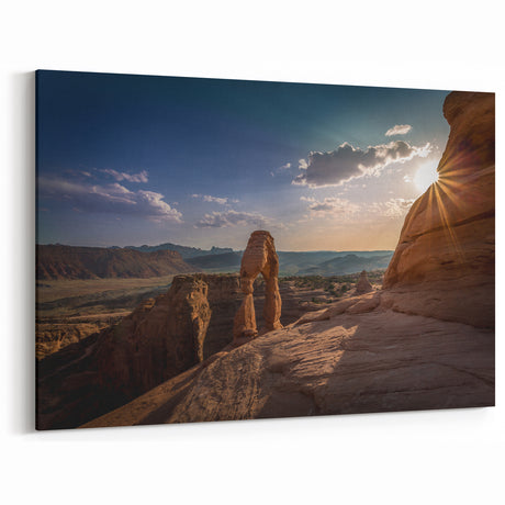 Sunset Natural Arch Wall Art - Breathtaking Desert Landscape Print