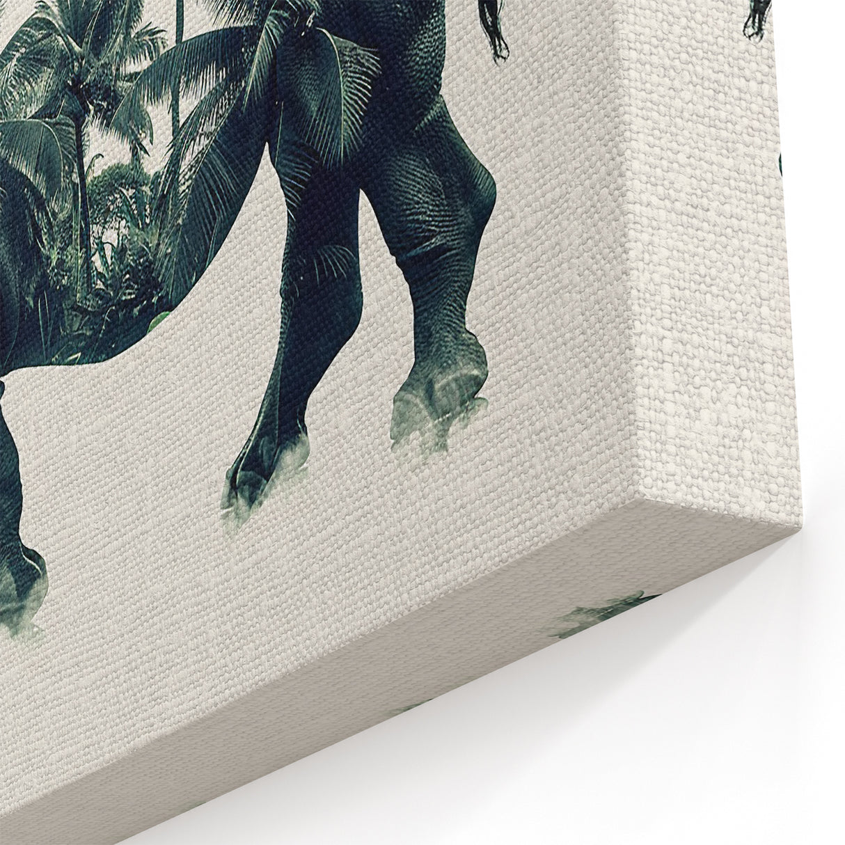 Tropical Rhinoceros Wall Art - Rhino Canvas Print & Framed Decor