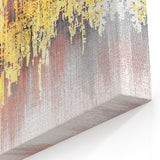 Colorful Strokes and Lines Abstract Art - Vibrant Yellow and Red Canvas