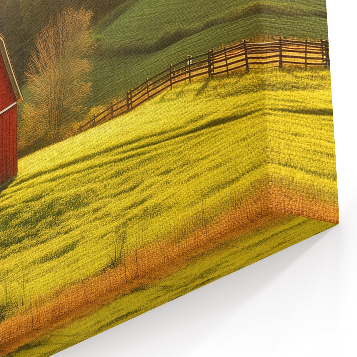 Red Barn Wall Art - Farmhouse Barn Landscape Canvas - Country Decor