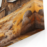 Autumn Barn Wall Art - Rustic Farmhouse Canvas Print - Country Decor