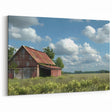 Rustic Red Barn Wall Art - Farmhouse Canvas Print - Country Landscape Decor