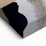 Abstract Minimalist Strokes and Lines Art | Beige, Gold, and White Canvas