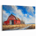 Golden Hour Barn Wall Art - Rustic Farmhouse Canvas Print - Country Decor