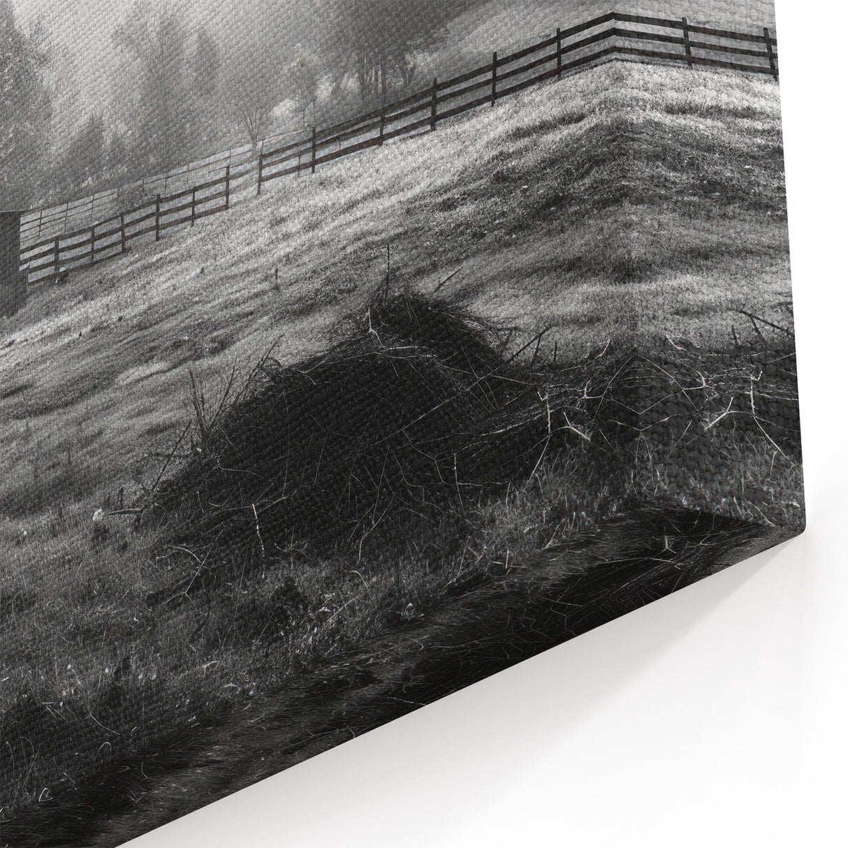 Red Barn in Winter Wall Art - Rustic Farmhouse Canvas Print - Country Decor"