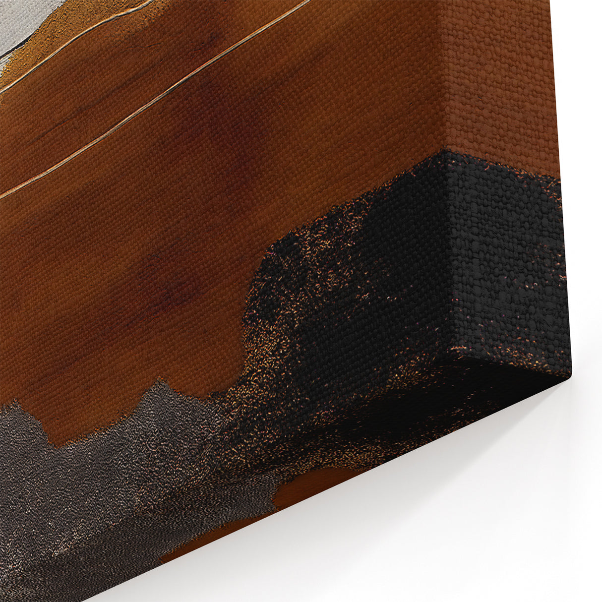 Modern Abstract Landscape Canvas Art | Earth Tones and Line Art Decor