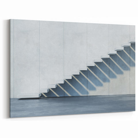 Minimalist Floating Staircase Wall Art - Modern Architectural Print