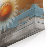 Contemporary Strokes and Lines Abstract Art - Sunflower Canvas Print