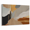 Abstract Strokes and Lines Art | Earthy Tones, Beige, and Gray Canvas