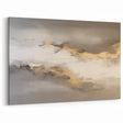 Modern Monochrome Strokes and Lines Abstract Art - Metallic Wall Print