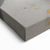 Modern Abstract Strokes and Lines Art | Black, Gray, and Gold Canvas
