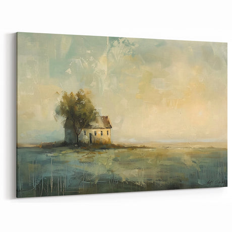 Countryside Cottage Art Poster - Serene Rustic Wall Art Decor