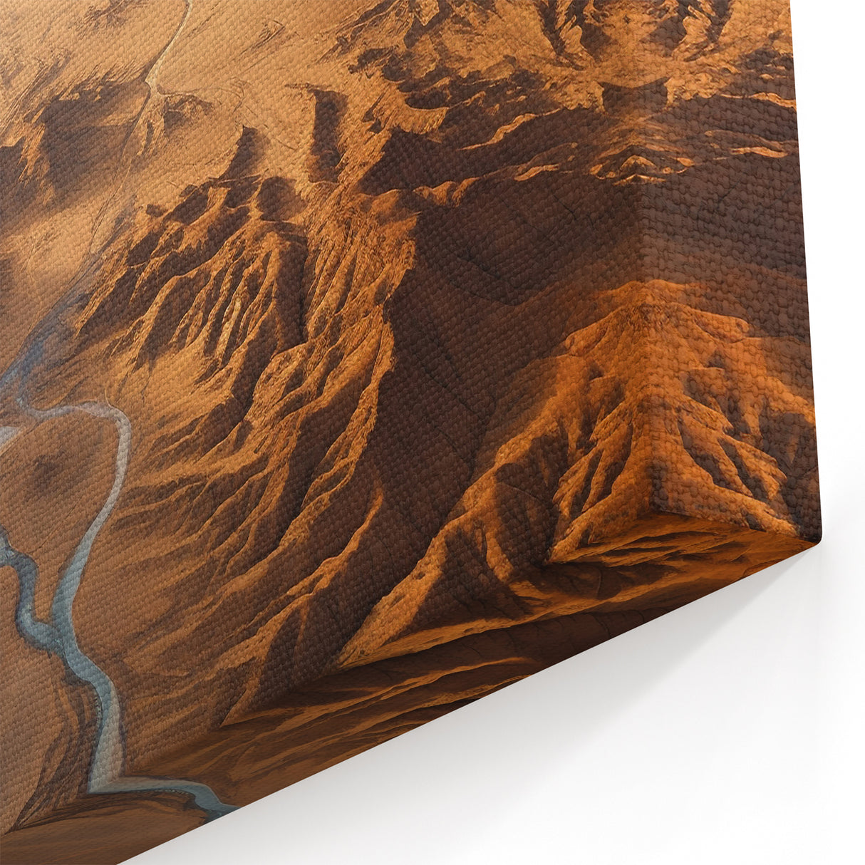 Vast Desert Landscape - Majestic Aerial View Canvas Wall Art