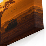 African Sunset Safari - Stunning Landscape Canvas Wall Art